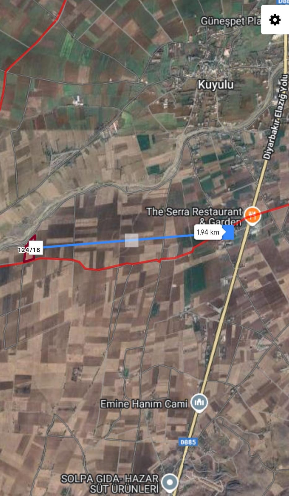 KUYULU'DA DİYARBAKIR YOLUNA 2,5 KM YATIRIMLIK 17.600 m2 TARLA - ELAZIĞ MERKEZ fotoğraf 3